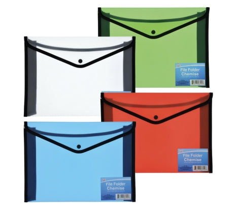 Image of Plastic & Nylon File Folders with Snap Closure - AVM