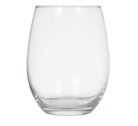 Image of Simple Stemless Glass Wine Glasses- 4 Count - AVM