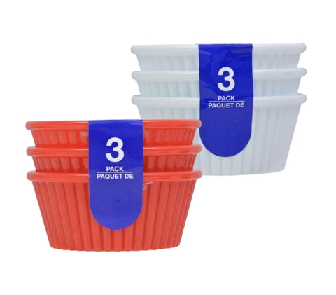 Image of Color Plastic Ramekins- 3 count - AVM