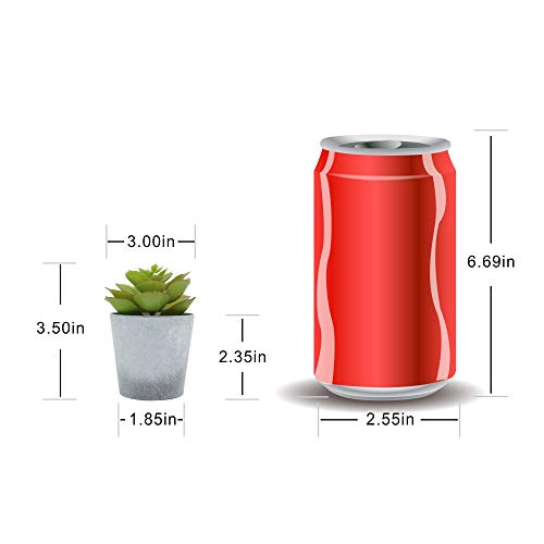 Artificial Succulents set of 3 mini Realistic Fake Plants - AVM