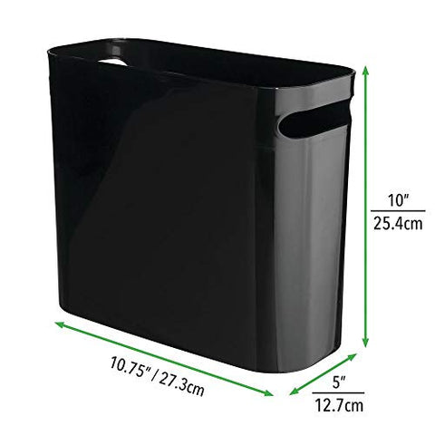 Image of Rectangular Small Trash Can Wastebasket - AVM