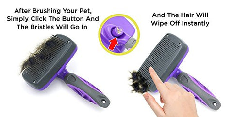 Image of Self Cleaning Slicker Brush For pets - AVM
