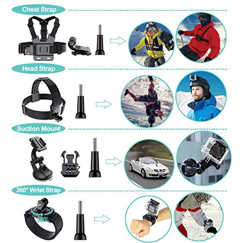 Image of Soft Digits 50 in 1 Action Camera Accessories Kit - AVM