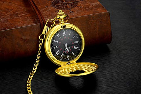Image of m-Vintage Roman Numerals Quartz Pocket Watch - AVM