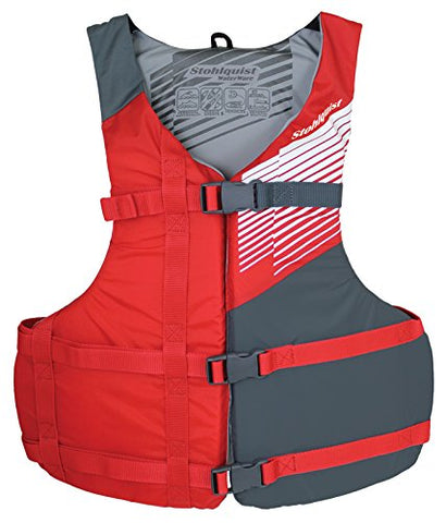 Image of Oversize Fit Life Jacket/Personal Floatation Device, Red/Gray - AVM