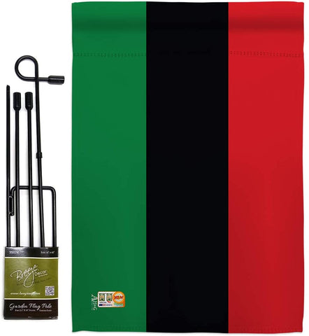 Image of Pan Afrika Decorative Vertical Flag Set - AVM