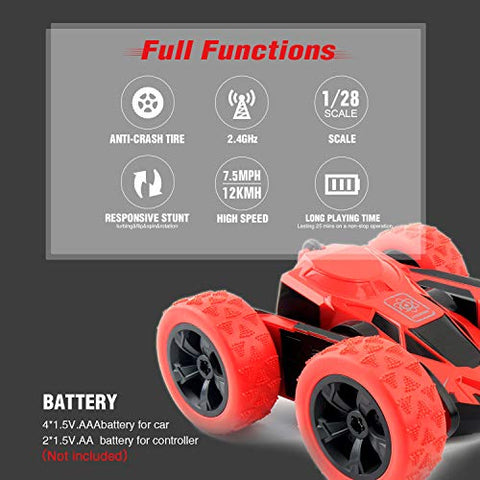 Image of RC Cars Stunt Car Toy, 4WD 2.4Ghz Remote Control Car - AVM