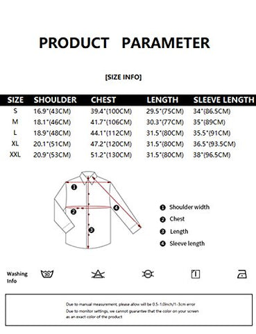 Image of Mens Casual Slim Fit Long Sleeve Button Down Dress Shirts - AVM