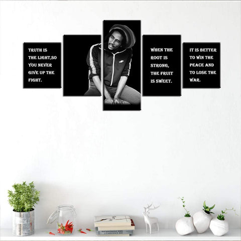 Image of Art Framed Bob Marley Pictures with Inspirational Quotes - AVM