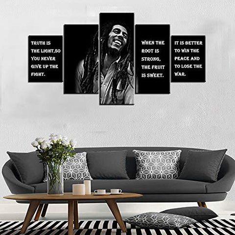 Image of Art Framed Bob Marley Pictures with Inspirational Quotes - AVM