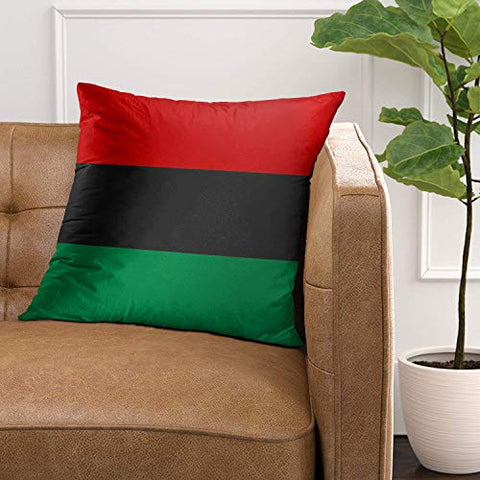 Image of Pan Afrikan Black Decorative Pillow Case - AVM