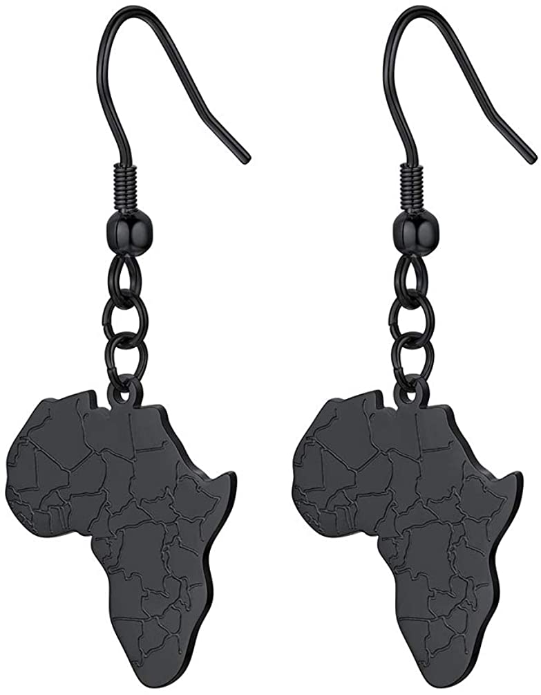 Afrika Map Design Earrings - AVM