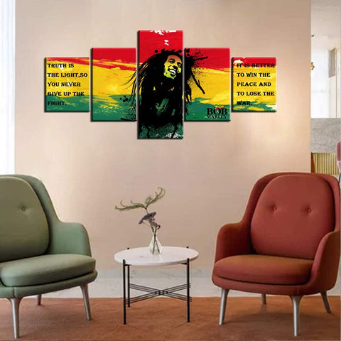 Image of Art Framed Bob Marley Pictures with Inspirational Quotes - AVM