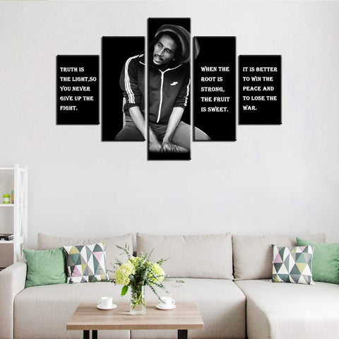 Image of Art Framed Bob Marley Pictures with Inspirational Quotes - AVM