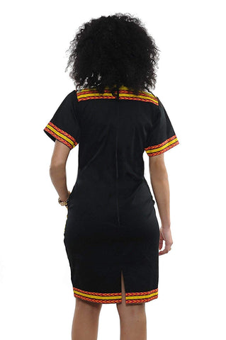 Image of Afrikan Vintage Printed Ethnic Style Summer Dress - AVM