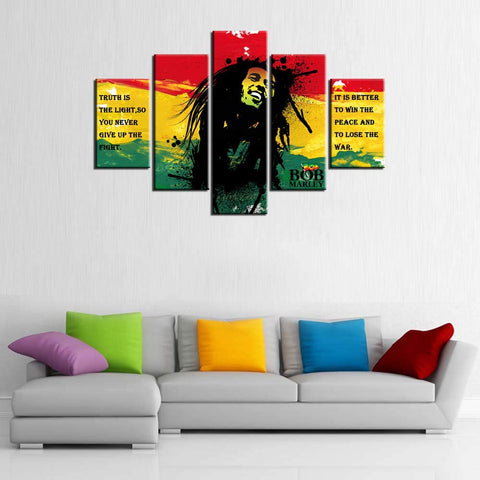 Image of Art Framed Bob Marley Pictures with Inspirational Quotes - AVM