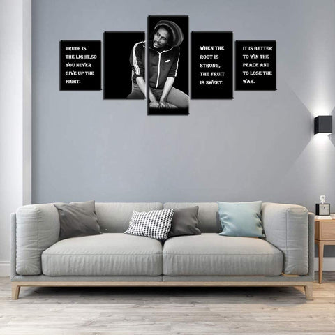 Image of Art Framed Bob Marley Pictures with Inspirational Quotes - AVM