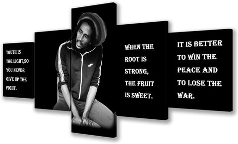Image of Art Framed Bob Marley Pictures with Inspirational Quotes - AVM