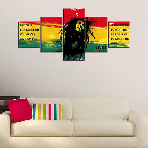 Image of Art Framed Bob Marley Pictures with Inspirational Quotes - AVM