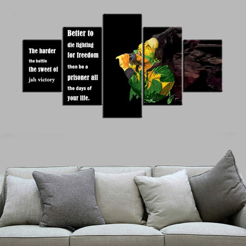 Image of Art Framed Bob Marley Pictures with Inspirational Quotes - AVM