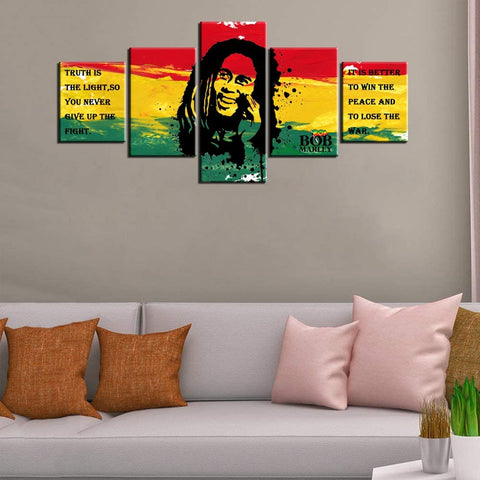 Image of Art Framed Bob Marley Pictures with Inspirational Quotes - AVM