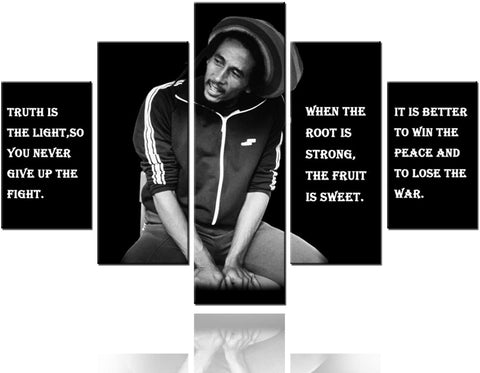 Image of Art Framed Bob Marley Pictures with Inspirational Quotes - AVM