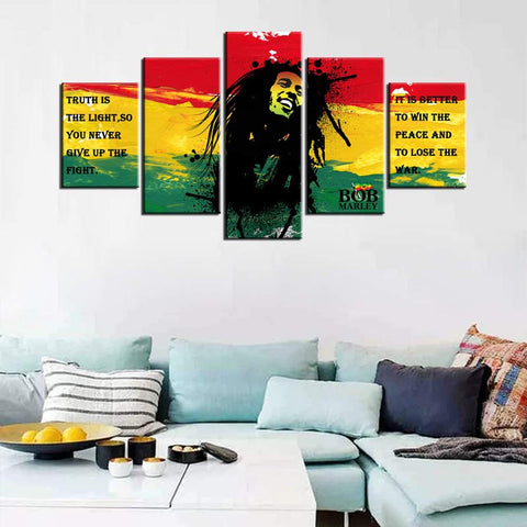 Image of Art Framed Bob Marley Pictures with Inspirational Quotes - AVM