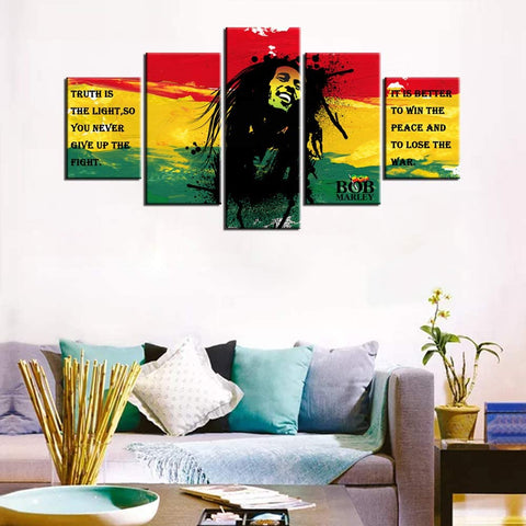 Image of Art Framed Bob Marley Pictures with Inspirational Quotes - AVM