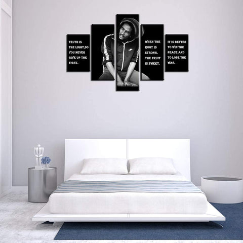 Image of Art Framed Bob Marley Pictures with Inspirational Quotes - AVM