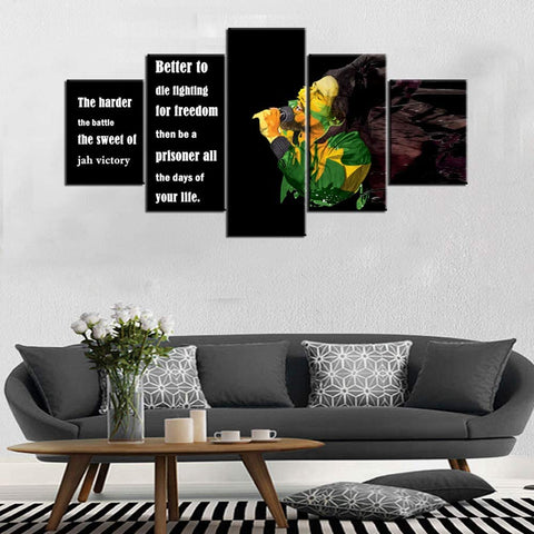 Image of Art Framed Bob Marley Pictures with Inspirational Quotes - AVM