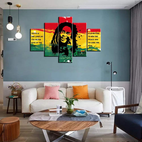 Image of Art Framed Bob Marley Pictures with Inspirational Quotes - AVM