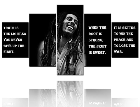 Image of Art Framed Bob Marley Pictures with Inspirational Quotes - AVM