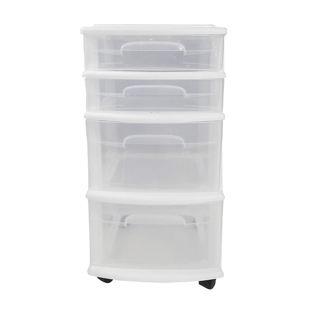 Plastic 4 Drawer Medium Cart - AVM