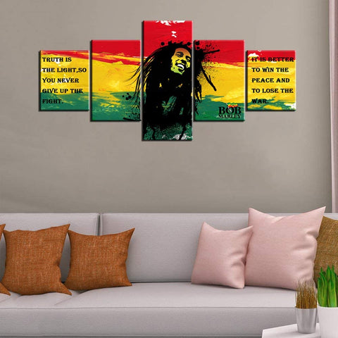 Image of Art Framed Bob Marley Pictures with Inspirational Quotes - AVM