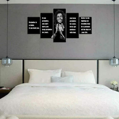 Image of Art Framed Bob Marley Pictures with Inspirational Quotes - AVM