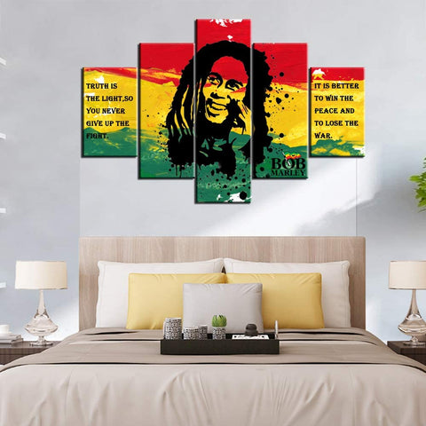Image of Art Framed Bob Marley Pictures with Inspirational Quotes - AVM