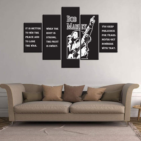 Image of Art Framed Bob Marley Pictures with Inspirational Quotes - AVM