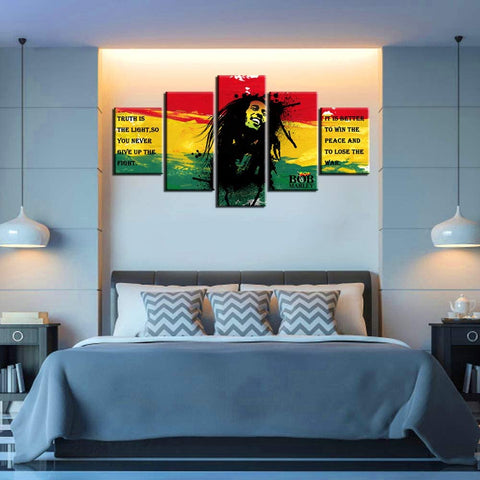 Image of Art Framed Bob Marley Pictures with Inspirational Quotes - AVM