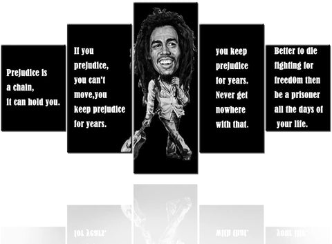 Image of Art Framed Bob Marley Pictures with Inspirational Quotes - AVM