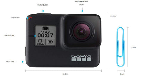 Image of 12MP GoPro Waterproof Digital Action Camera with Touch Screen 4K HD Video - AVM