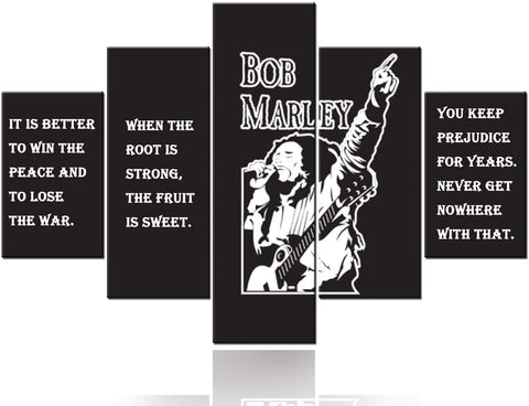 Image of Art Framed Bob Marley Pictures with Inspirational Quotes - AVM