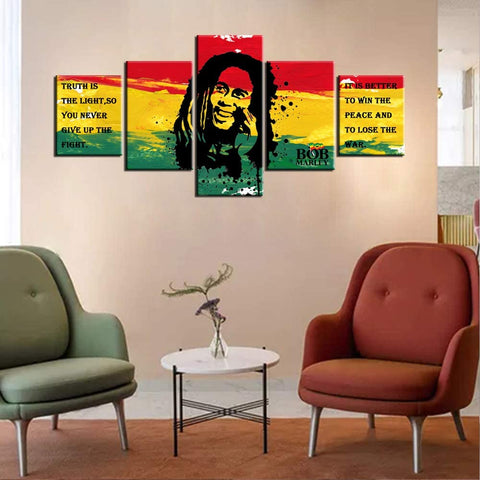 Image of Art Framed Bob Marley Pictures with Inspirational Quotes - AVM