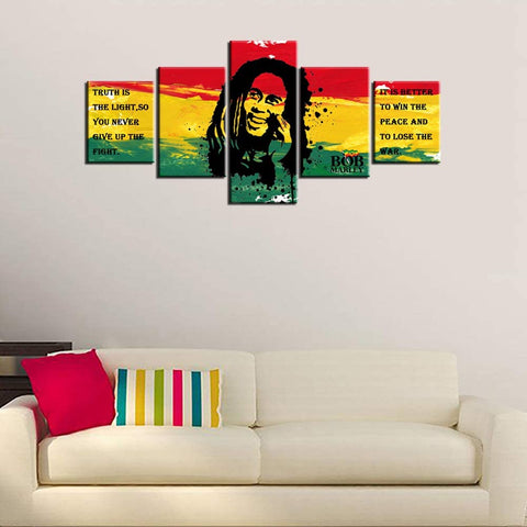 Image of Art Framed Bob Marley Pictures with Inspirational Quotes - AVM