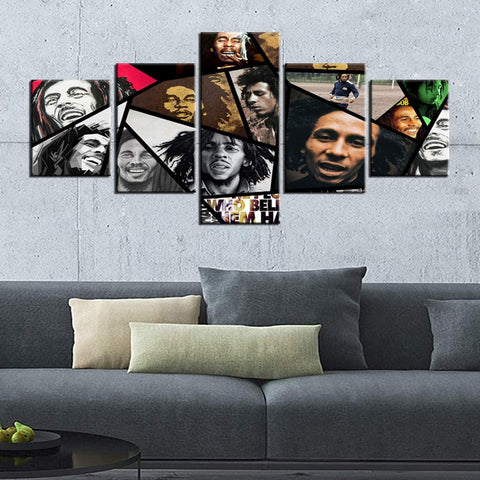 Image of Art Framed Bob Marley Pictures with Inspirational Quotes - AVM