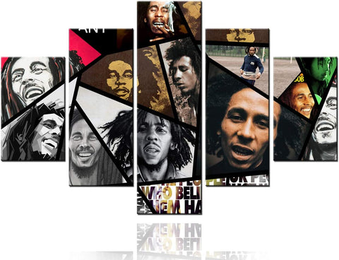 Image of Art Framed Bob Marley Pictures with Inspirational Quotes - AVM