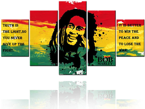Image of Art Framed Bob Marley Pictures with Inspirational Quotes - AVM