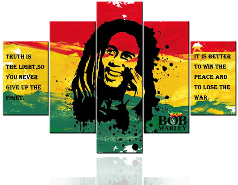 Image of Art Framed Bob Marley Pictures with Inspirational Quotes - AVM