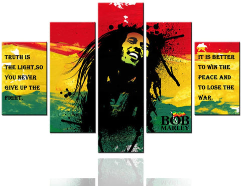 Image of Art Framed Bob Marley Pictures with Inspirational Quotes - AVM