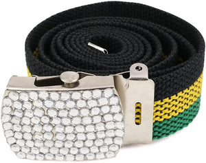 Rastafarian Belt with Custom Stylish Buckle