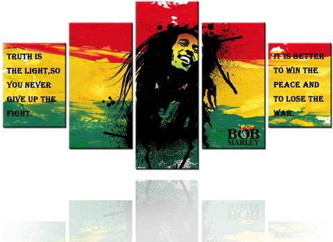 Image of Art Framed Bob Marley Pictures with Inspirational Quotes - AVM